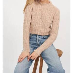 NEW MAREA pointelle sweater in camel